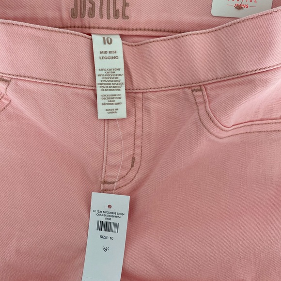 Pink Justice legging/Jean size 10. New with tags! - Picture 5 of 8
